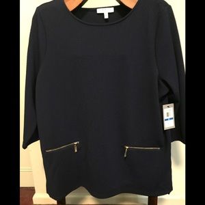 Chaus Knit Tunic XL Navy